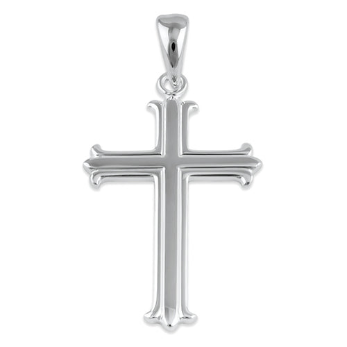 Sterling Silver Byzantium Floury Cross Pendant