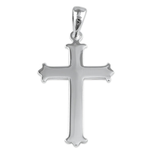 Sterling Silver Byzantium Floury Cross Pendant