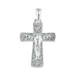 Sterling Silver Vine Crucifix Pendant