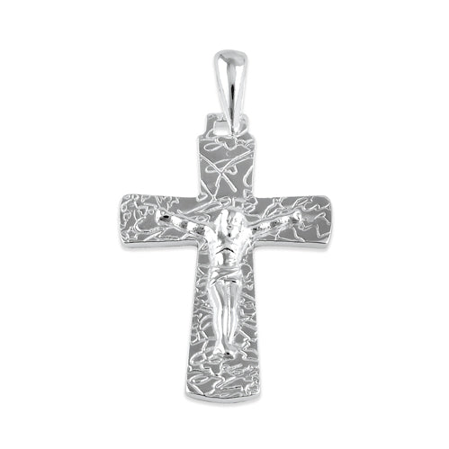 Sterling Silver Vine Crucifix Pendant