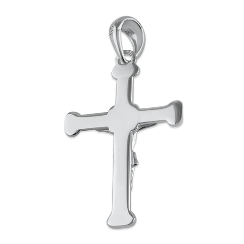 Sterling Silver Neolithic Crucifix Pendant