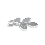 Sterling Silver White Lab Opal Olive Leaf Pendant