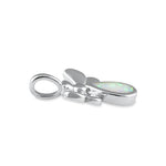 Sterling Silver White Lab Opal Firefly Pendant