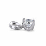 Sterling Silver 5mm Round Cut CZ Pendant