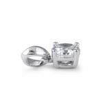 Sterling Silver 5mm Round Cut Basket Setting CZ Pendant