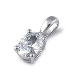 Sterling Silver 5X7mm Oval Cut CZ Pendant