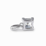 Sterling Silver 5mm Square Cut CZ Pendant