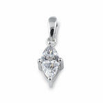 Sterling Silver 4X8mm Marquise Cut CZ Pendant