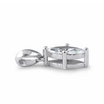 Sterling Silver 4X8mm Marquise Cut CZ Pendant