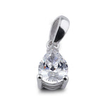 Sterling Silver 5X7mm Pear Cut CZ Pendant