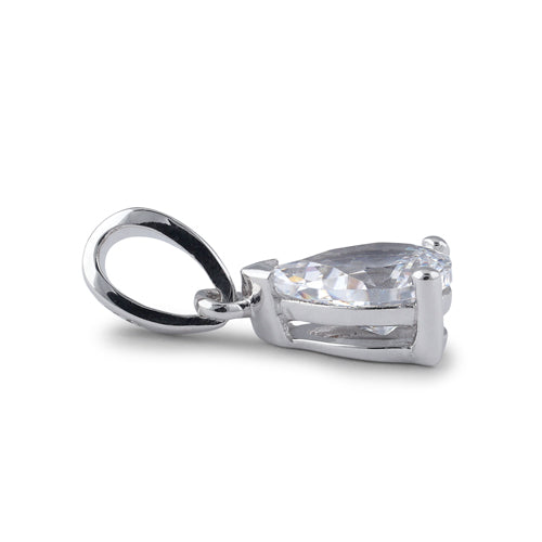 Sterling Silver 5X7mm Pear Cut CZ Pendant