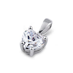 Sterling Silver 6X6mm Heart Cut CZ Pendant