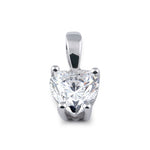 Sterling Silver 6X6mm Heart Cut CZ Pendant