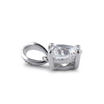 Sterling Silver 6X6mm Heart Cut CZ Pendant