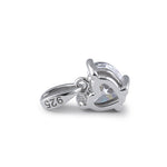 Sterling Silver 6X6mm Heart Cut CZ Pendant