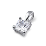 Sterling Silver 5X5mm Octagon Step Cut CZ Pendant