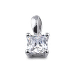 Sterling Silver 5X5mm Octagon Step Cut CZ Pendant