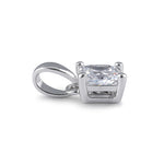 Sterling Silver 5X5mm Octagon Step Cut CZ Pendant