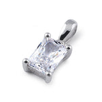 Sterling Silver 5X7mm Octagon Radiant Cut CZ Pendant