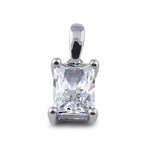 Sterling Silver 5X7mm Octagon Radiant Cut CZ Pendant