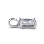 Sterling Silver 5X7mm Octagon Radiant Cut CZ Pendant