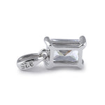 Sterling Silver 5X7mm Octagon Radiant Cut CZ Pendant