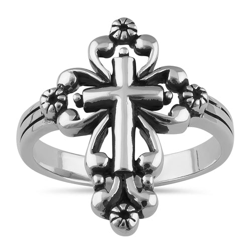 Sterling Silver Vintage Cross Ring