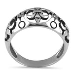 Sterling Silver Ladies Triple Fleur de Lis Ring
