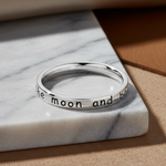 Sterling Silver "I Love You to the Moon and Back" Ring