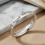 Sterling Silver "You Make Me Happy When Skies Are Grey" Ring