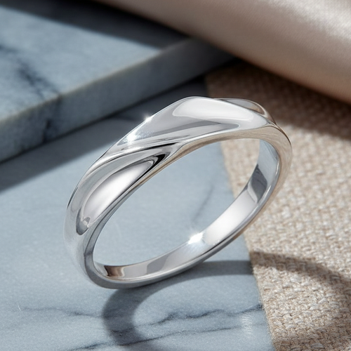 Sterling Silver Curvy Top Ring