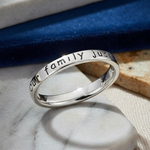 Sterling Silver "Our Family Just Grew By Two Feet" Ring