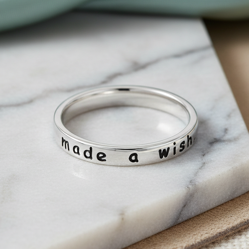 Sterling Silver "I made a wish, you came true" Ring