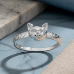 Sterling Silver Cat Ring