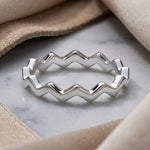 Sterling Silver Zig Zag Ring