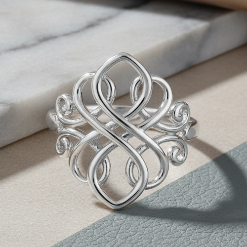Sterling Silver Unique Celtic Ring