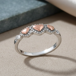 Sterling Silver Triple Heart Ring