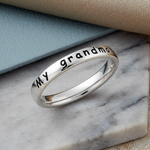 Sterling Silver "My grandmother is my angel" Ring