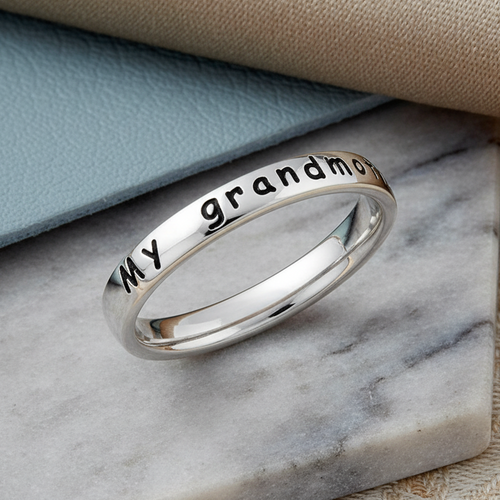 Sterling Silver "My grandmother is my angel" Ring