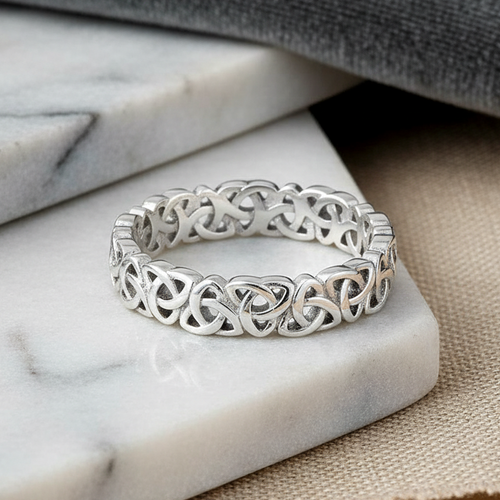 Sterling Silver Triquetra Charm Ring