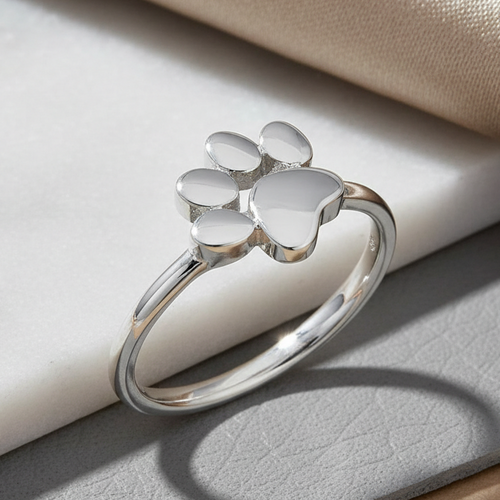 Sterling Silver Dog Paw Ring