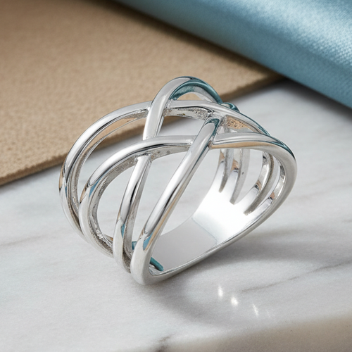 Sterling Silver Interwoven Ring