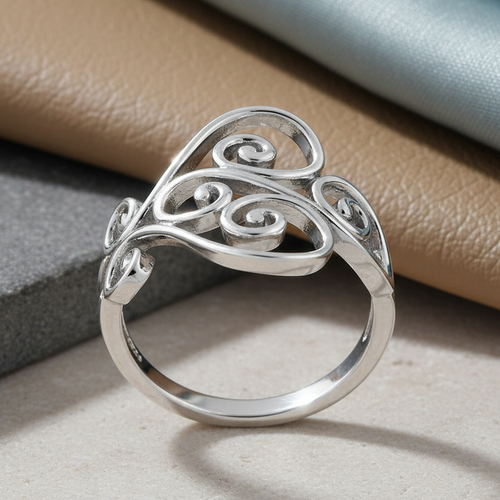 Sterling Silver Filigree Heart Ring