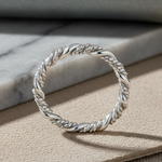 Sterling Silver Simple Rope Twist Ring