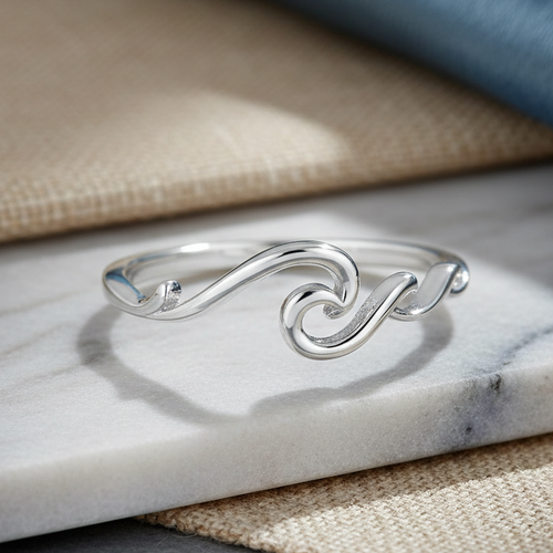 Sterling Silver Rolling Waves Ring
