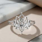 Sterling Silver Lotus Flower Ring