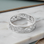 Sterling Silver Rope Filigree Band Ring