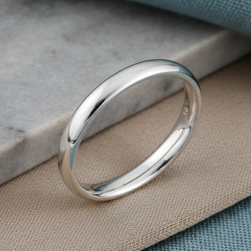 Sterling Silver Wedding Band 2.5mm