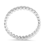 Sterling Silver Thin Trendy Chain Band Ring