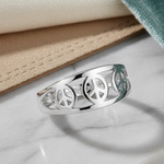 Sterling Silver Peace Sign Ring